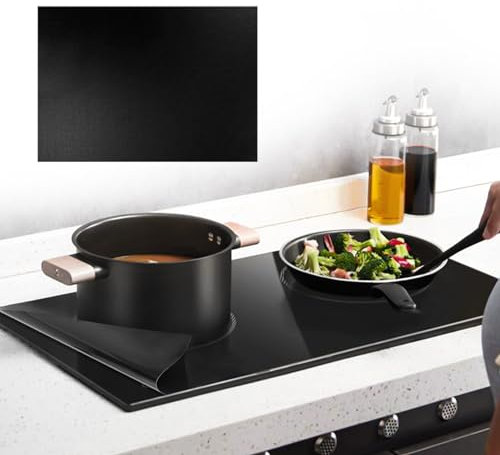 Trukafie 52x61cm Protector Vitroceramica, Tapa Para Vitroceramica(magnética), Protector Placa Induccion, Protector Vitroceramica Induccion Antideslizantes para Cocina Reutilizables (52 x 61cm)