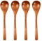 Chstarina 4 Piezas Cuchara de Madera, Cucharas de Cocina, Pequeña, 14.5cm, Cucharillas de Café, Cucharas de Sopa, Accesorios de Cocina para Miel, Sopa, Café, Té