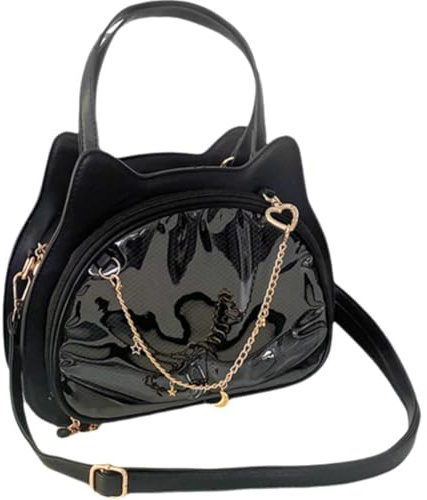 HiyyFloy Ita Bag Damen Umhängetasche Messenger Bag Mehrzweckrucksack Süße Katze Geldbörse Jk Schule Schulterhandtasche Kawaii Pin Display Tasche