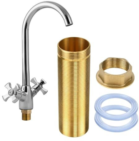 Wasserhahn Befestigung,Armatur Befestigung mit Gewinderohr,Kontermutter Wasserhahn Verlängerte Hohe