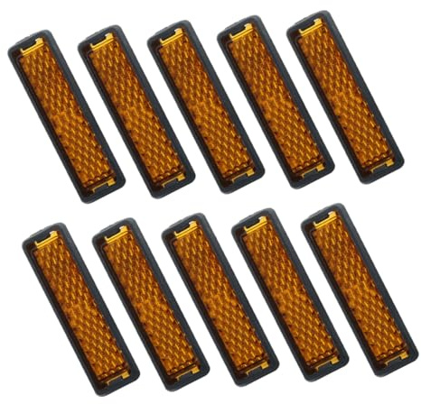 Milisten 10 Piezas Reflectores para Pedales de Bicicleta de Montaña Accesorios Reflectantes Amarillos para Seguridad Nocturna Instalación Fácil y Material Resistente para Ciclismo Seguro