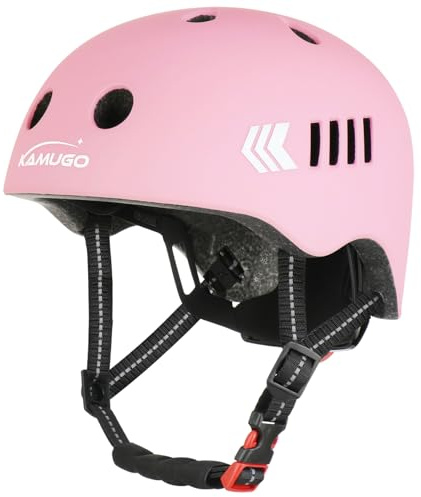 KAMUGO Toddler Helmet Kids Bike Helmet for Ages 2-8 Years Girls Boys,Child Adjustable Helmet Multi-Sport Bicycle Skateboard Skating Scooter Cycling Inline Skates（Pink）
