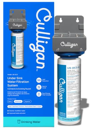 Culligan US-DC3 Under Sink Direct Connect Premium Lead Filtration System, White