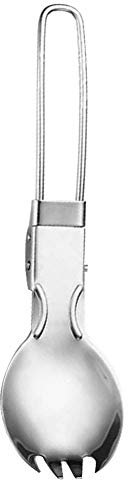 1PC Spork Camping Besteck Folding-Gabel-Löffel 2 in 1 Outdoor-Reisen Geschirr für Wandern Picnic Trekking Innen