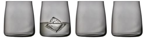 Lyngby Glas Krystal Zero Wasserglas, Trinkglas, 42 cl, 4 Stck., Smoke