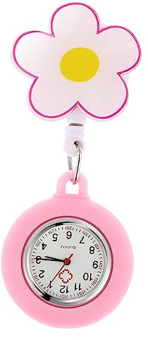 DEARMAMY Montre Infirmière Télescopique À Poche avec Clip Montre Suspendue Précise pour Soins Médicaux Cadeau Infirmière Femme Léger 3.94X1.57X0.47In