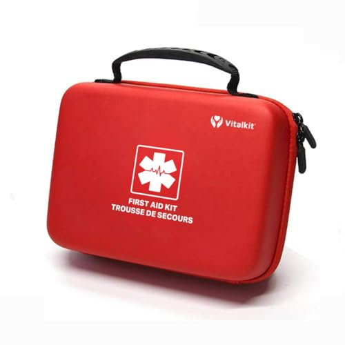 Trousse de Premiers Soins 201 Pièces – Kit de Premiers Secours Compact et Complet, Idéal pour Maison, Travail, Voiture, Camping, Randonnée et Urgences