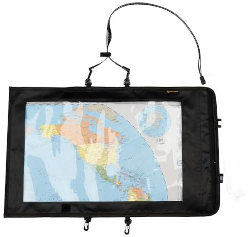 Caso De Mapa - Mapa De Casos De Senderismo Impermeable | Pequeña Bolsa Impermeable | Bolsa Seca Transparente Plegable | Bolsa De Almacenamiento Del Titular De Documentos Reutilizable Para Senderismo