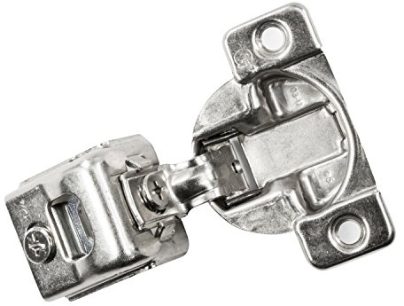 2 Pack Rok Hardware Grass TEC 864 108 Degree 1-1/4 Overlay Self Close Screw On Compact Cabinet Hinge 04493-15 3-Way Adjustment 45mm Screw Hole Pattern