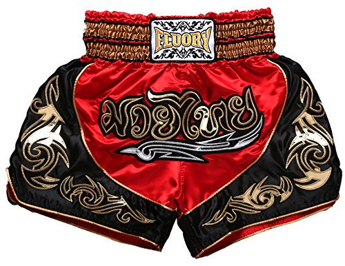 FLUORY Muay Thai Fight Shorts, MMA Shorts Bekleidung Training Käfig Kampf Grappling Martial Arts Kickboxing Shorts Kleidung