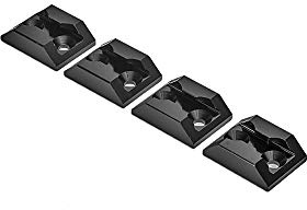 Oldbones Anchor Point for Airline Egelets L Track Fitting Airline Track 4Packs In Black Square