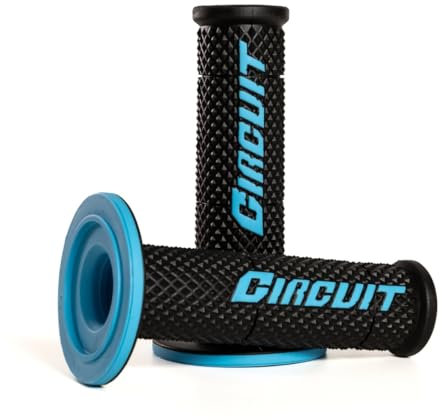 Circuit Equipment MA008-213 - Manopole per moto Electra Racing, colore: Nero/Grigio