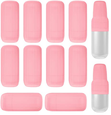 Aucuu Manchons éLastiques pour Voyage Anti-Fuites, 10Pcs Étanches Bouteille de Voyage Silicone, Manchons de Voyage en Silicone pour articles de toilette