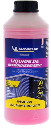 MICHELIN 009206 Liquide de Refroidissement, Rose, Adapté aux Normes VAG BMW Mercedes, 1L