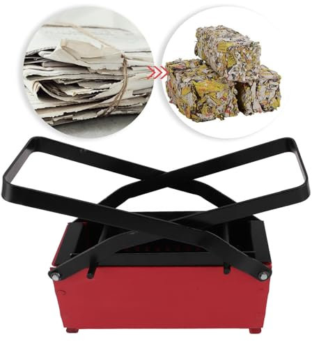 Sxhlseller Macchina per Produrre Mattoni di Carta Multifunzionale, Pressa per Giornali in Ferro, Pressa per Mattoni Refrattari, Macchina per Bricchette per Tronchi di Carta per Stufa