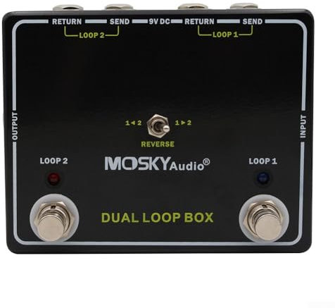 Dual Reverse Loop Box Vielseitiger Gitarren-Effekt-Loop-Switcher Pedal Simplify