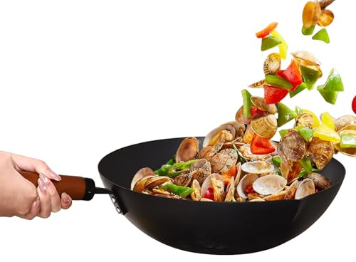 Järnpannor för matlagning - stekpanna, obelagd non-stick gryta för elektrisk köksspis induktionshäll restauranger camping