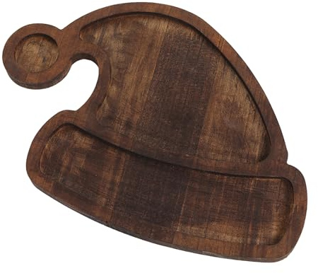 Vassoio per spuntini per le vacanze in legno a forma di albero di Natale multi scomparto piatto di frutta materiali robusti sostenibili per la decorazione della tavola del partito Vassoio da portata a