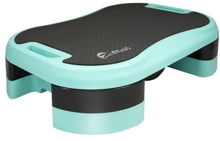 ENOVI Stepper, Stepper para el hogar, tabla acolchada con cojín suave y 2 elevadores de altura ajustable