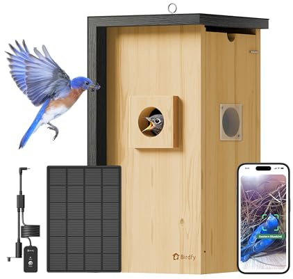 Birdfy Bird House with Camera Solar Powered & Metal Cladding for Outside