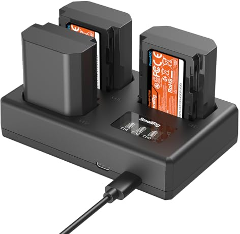 SmallRig NP-FZ100 batterisats för Sony A7V A7IV, 3-pack äkta 1940 mAh | Trippel LCD-laddare, full avkodning för Sony A7V A7IV A7III A7C A6700 A6600 FX3 FX30 ZV-E1 ZV-E10II A9III A7RV