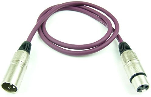 Adam Hall cables 3 Star MMF 0100 PUR - Cable de micrófono XLR hembra a XLR macho, 1 m, color morado
