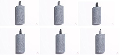 6 Stück Osaga Ausströmer-Luft- Ausström-Stein Aquarium,Gartenteich Belüfter Zylinder 50mm lang 20mm im Durchmesser (1,66 €/St.)