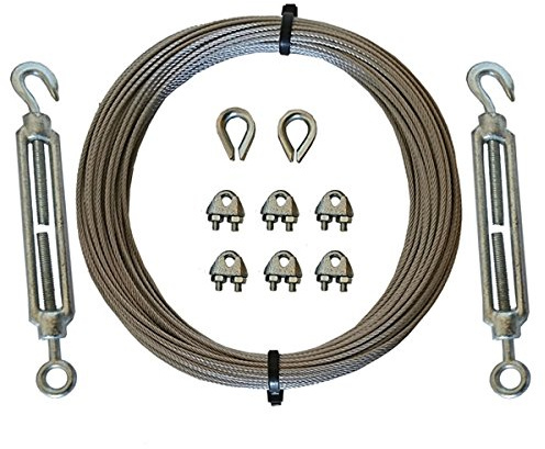Westward Rope and Wire - Galvanised Catenary Wire Kit - 3mm 6x7FC (10 Metre)