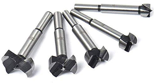Malayas Forstner Wood Drilling 5 Pieces Drill Bit Set 15mm - 35mm Woodworking Hinge Boring Hole Saw Cutter Carbide Steel Tool
