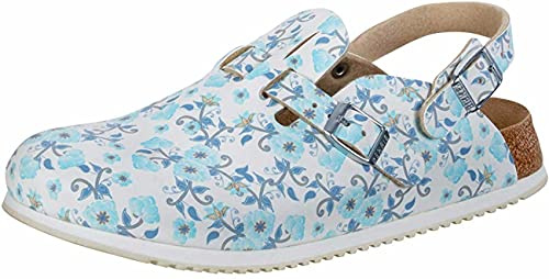 BIRKENSTOCK Damen Clogs Kay SL Birko-Flor schmal 43 EU Schmal blau