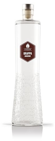 Distillerie Collesi Grappa di Amarone Artigianale – Distillato da Vinacce di Corvina, Rondinella e Molinara, 40% VOL – Bottiglia 70 c