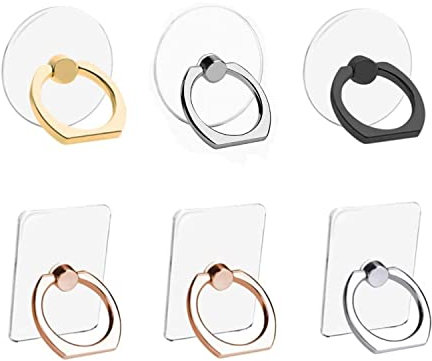 Titular Del Anillo del Teléfono,6 piezas Rotación de 360 Grados Anillo de Dedo Agarre Kickstand Soporte para Anillo de Teléfono Celular Ompatible para Varios Teléfonos Móviles Teléfonos Inteligentes
