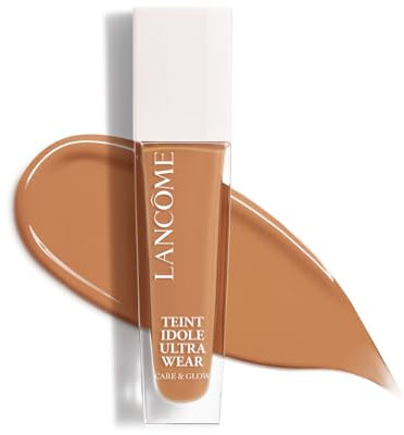 Lancôme Teint Idole Ultra Wear Care & Glow Foundation 450W, feuchtigkeitsspendende Foundation in Beige mit natürlichem Glow-Finish, bis zu 24h Halt, geeignet für alle Hauttypen, 30ml