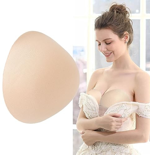 Inserts de Coussin de Soutien-Gorge, Triangle Doux Soutien-Gorge Inserts, Forme Mammaire pour Mastectomie léger Respirant en Coton Doux prothèse Triangulaire Insertion de Soutien-Gorge Mammaire