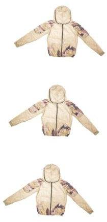SOLUSTRE 3St Moskito-Kleidung Jacke Anzüge Schild Outfits Weste das Outfit Kleider Campingkleidung -Kleidung Sommer Outdoor-Anzug vierteiliges Set Gittergewebe