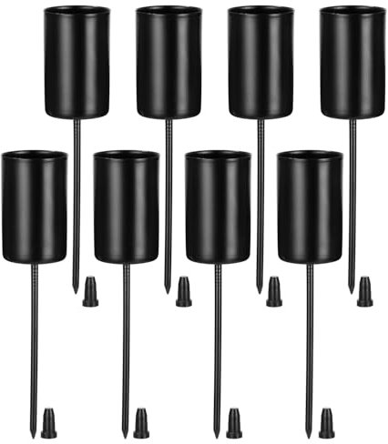 Bixury 8 Pezzi Corona Dell Avvento Porta Candele,Candelabri in Stile Retrò Portacandele a Forma di Corona Dell'Avvento Nero per Ghirlanda Dell'Avvento Candela Tavolo da Pranzo Decorazione Natalizia