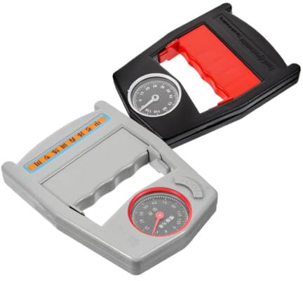 Kisangel 2stücke Ergonomischer Handkrafttester Mechanisches Griffkraftmesswerkzeug Unterarmkrafttrainer Beidhändiges Training Heimgebrauch Handgriff-krafttester Muskelhandgriffmessung