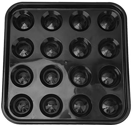 Poolball mit Billard Ballhalter Tablett Billard Ball Aufbewahrungsschale Hält 16 Bälle Poolzubehör Billard Ball Speichertablett für Billard Salon Black
