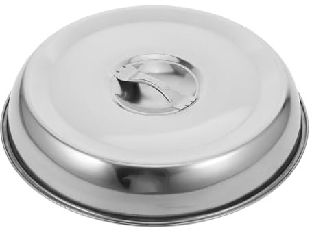 ABOOFAN Utensilios De Cocina Para Cubrir Bistecs Redonda De Acero Inoxidable Tapa Profesional Cubierta Alimentos Para Filetes Uso Restaurantes Tapa Multifuncional Cocinar Al Vapor
