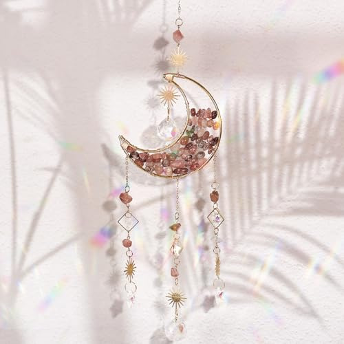 YYTECH Atrapasoles Cristal, Colgante Cristal, Crystal Suncatcher Ornamento Colgante, Sun Catcher para Ventanas Jardines, Campanas Viento Atrapasueños para Colgar en Casa, Jardín, Oficina