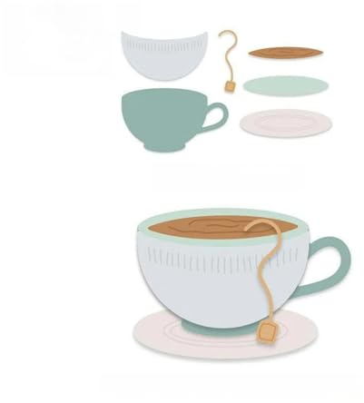 Kaffeetasse Metall Stanzschablone