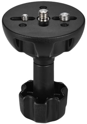SIBOMTEX 75mm Half Ball Flat to Bowl Adapter with 1/4 and 3/8 Screws for Fluid Head Tripod DSLR Rig Camera