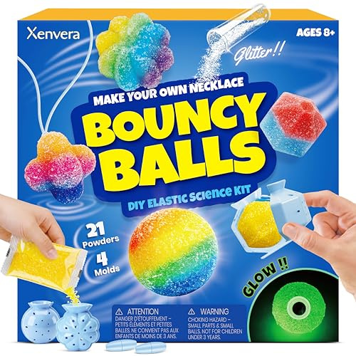 Xenvera Kit Balles Rebondissantes à Fabriquer - Enfant dès 8 Ans, 4 Moules