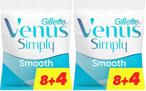 Gillette Rasoio Donna Venus Simply 2 Usa e Getta a 2 Lame, Confezione da 16+4 Rasoi Donna con Striscia Moisturerich per Un’ottima Scorrevolezza e Comfort Maggiore, Lamette Usa e Getta