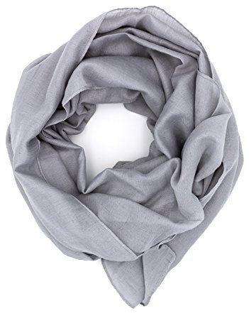 DOLCE ABBRACCIO by RiemTEX WILD CAT Damen Schal Halstuch Tuch aus Chiffon für Frühling Sommer Ganzjährig (Grau)