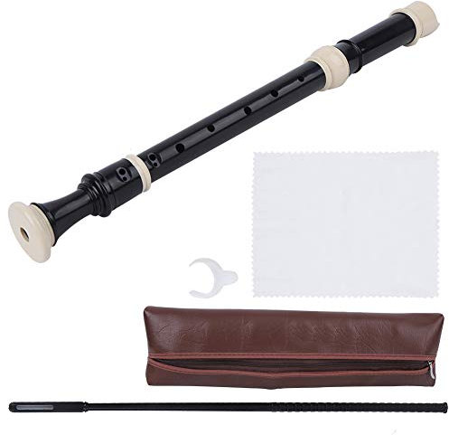 Blockflöte 8-Loch, Klarinette F-Tonart Alto F-Tonart Britische Blockflöte Blockflöte im deutschen Stil für Anfänger Musik mit Reinigungsset(Deutscher Stil) Musikinstrument