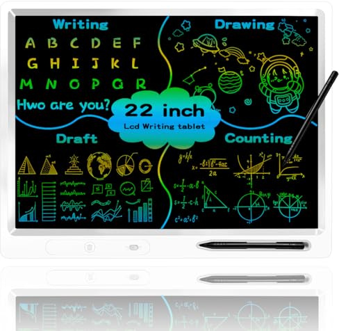 LCD Writing Tablet for Kids, 22 Inch Writing Board for Kids with 2pens and Adjustable Bracket, Adult Teacher Home School Education Office Supplies, Educational Toys for 3-12 Years Boys and Girls