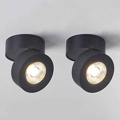 Faretto da soffitto a LED Faretto orientabile a montaggio superficiale regolabile Illuminazione spot da parete per interni Lampada orientabile, Faretti direzionali con alloggiamento in alluminio 7W Mi