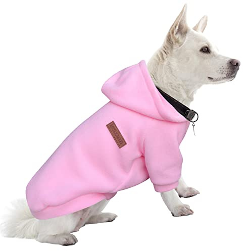 HuaLiSiJi Felpe con Cappuccio per Cani Felpa Cane Piccola Taglia Maglione Cane Taglia Piccola Bellissimi, Tessuto Morbido, Molto Caldo (XXL, Rosa)