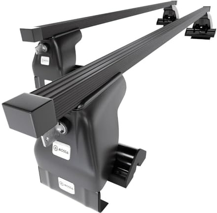 Mossa - Stahl-Dachträger kompatibel mit Mercedes-Benz C Klasse W203 Limousine (2004-2006) - schwarz Dachträger Dachgepäckträger - ohne Montagelemente